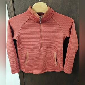 Columbia Pink Quarter Zip Fleece Ribbed XL